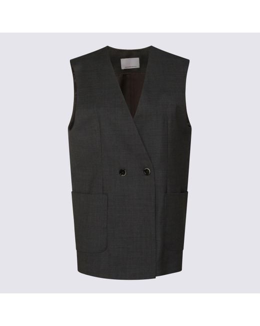 Nine:inthe:morning Black Grey Wool Blazer