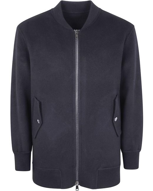 Giorgio Brato Blue Wool Cashmere Double Bonber Jacket Clothing for men