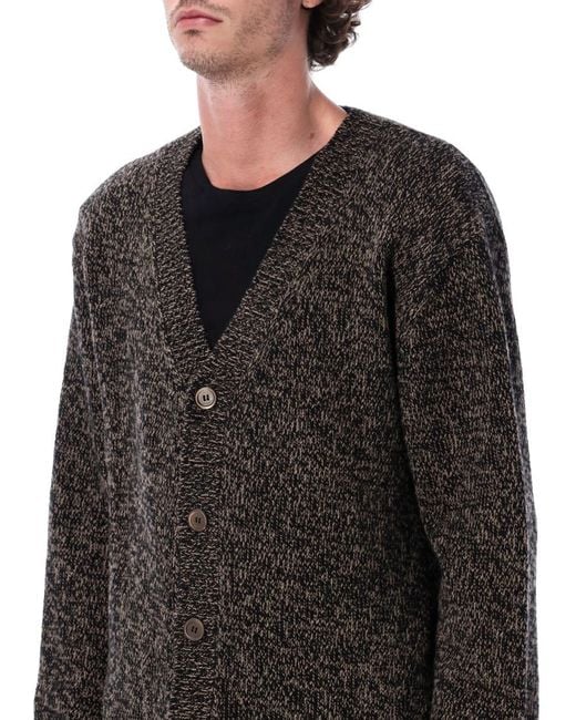 Our Legacy Black Bear Twist Mouline Wool Cardigan for men