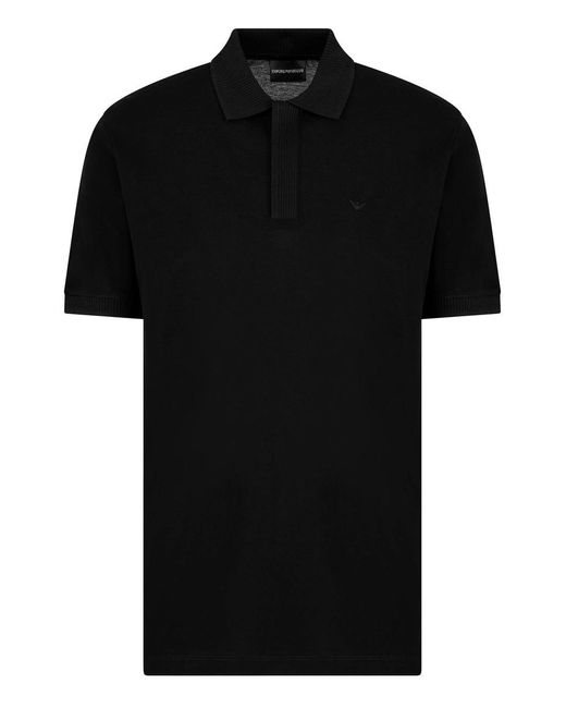 Emporio Armani Black Polo Shirt for men
