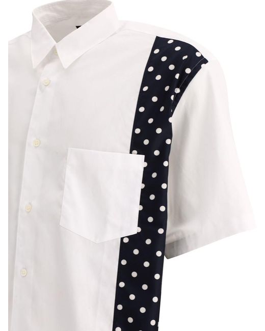 Comme des Garçons White Shirt With Polka Dots Inserts for men