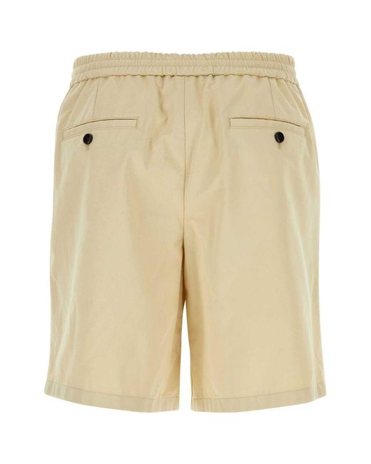 AMI Natural Sand Cotton Bermuda Shorts for men
