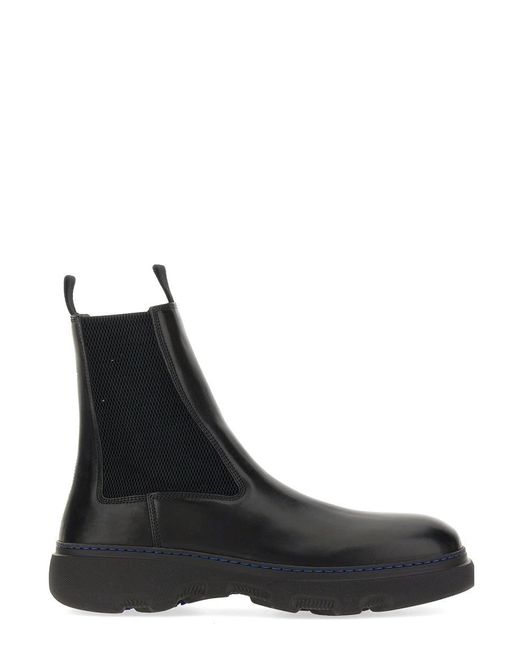 Burberry Black Leather Boot for men