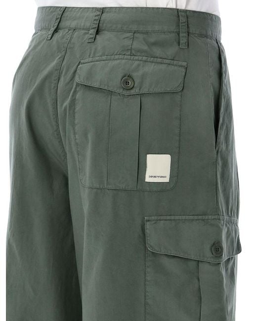 Emporio Armani Green Cargo Pants for men