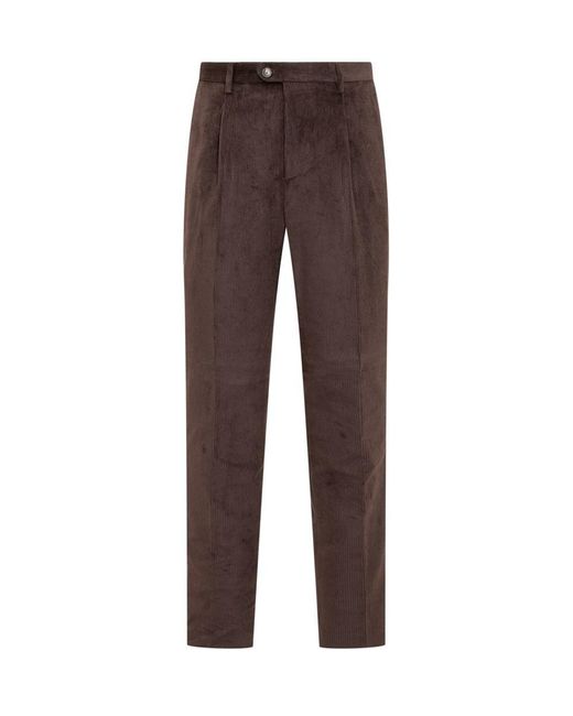 Etro Brown Pants 1 Pince for men