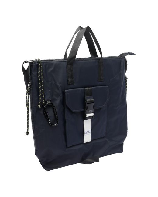 A.P.C. Blue Trek Tote Bag for men