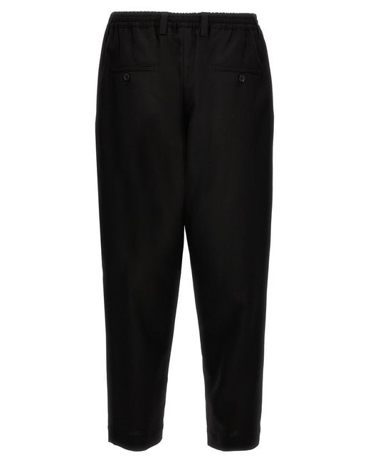 Marni Black Tropical Wool Crop Pants for men