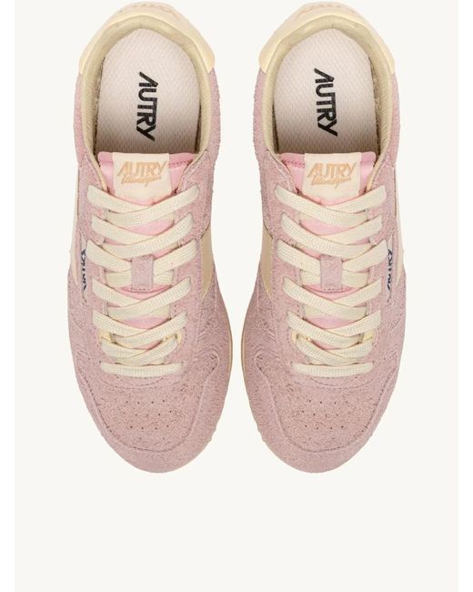 Autry Pink Windspin Low Shoes