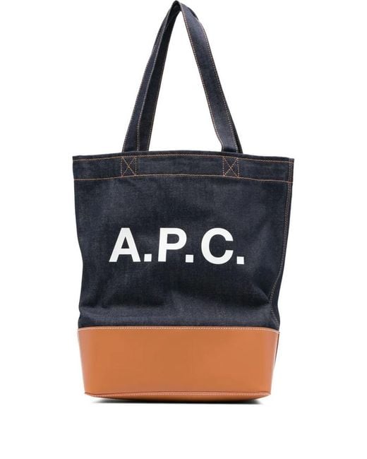 A.P.C. Blue Tote Axel Bags