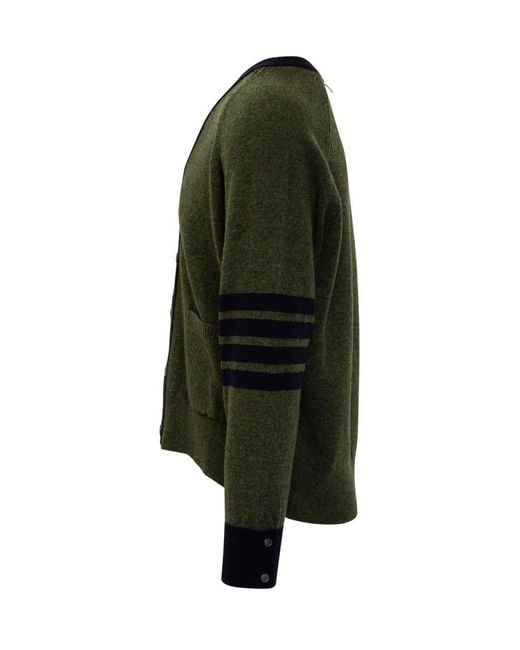 Thom Browne Green Cardigan for men