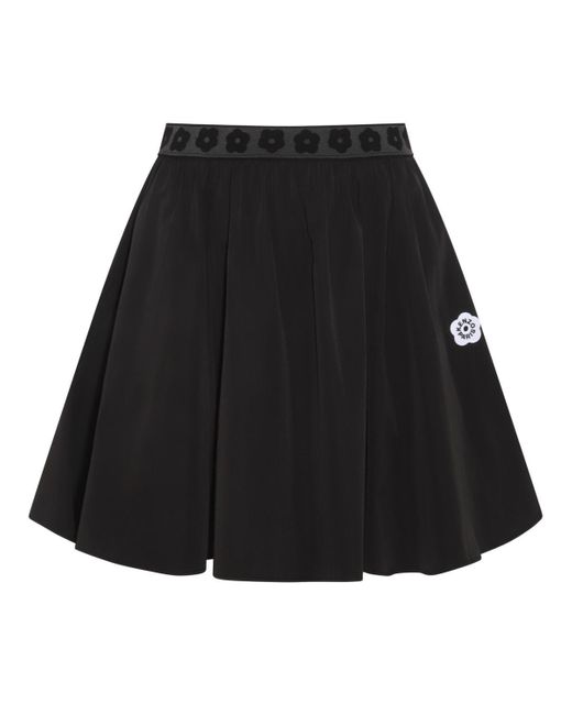 KENZO Black Cotton Blend Skirt