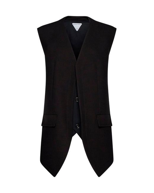 Bottega Veneta Black Cotton Layered Vest