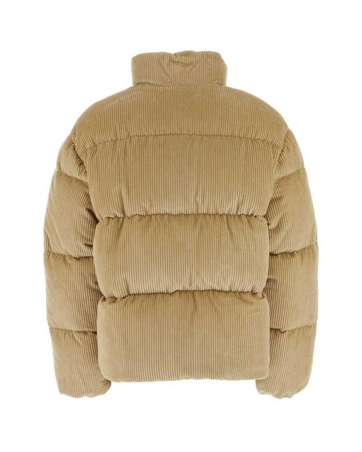 関税込 MiuMiu Medium-weight corduroy down jacket Camel Brown Medium-weight Corduroy Down Jacket | Miu Miu