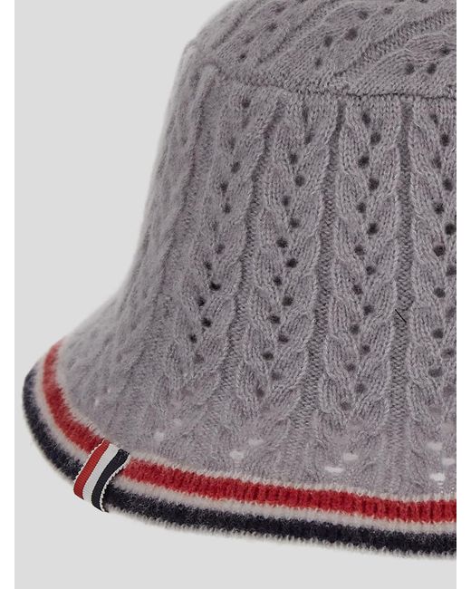 Thom Browne Gray Thome Knit Bell Hat