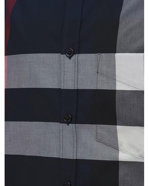 Burberry Blue Summerton Casual Shirts for men