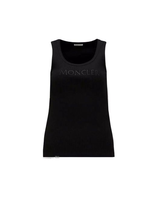 Moncler Black T-Shirts & Tops