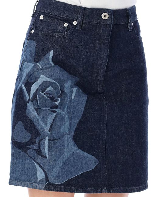 KENZO Blue Rose Small Skirt
