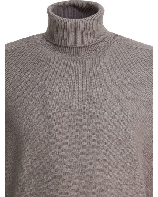 Brunello Cucinelli Gray Cashmere Turtleneck for men