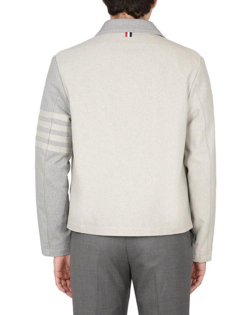 Thom Browne Gray 4bar Stripe Jacket for men