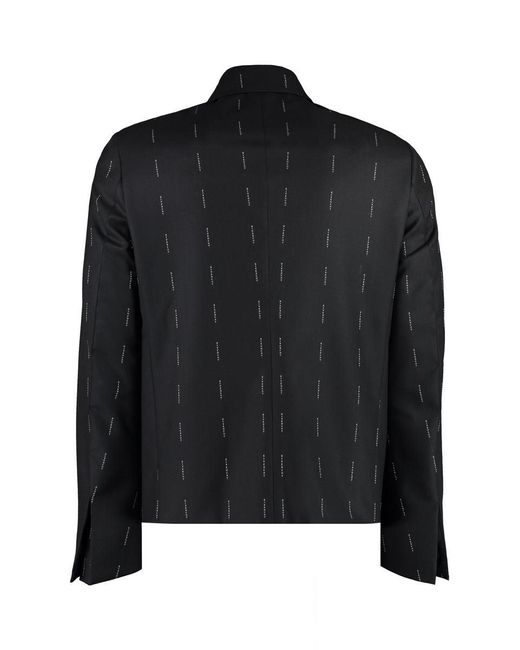 Givenchy Black Wool Zipped Jacket for men