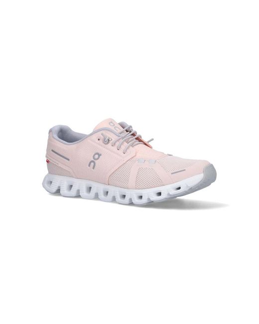 On Shoes Pink 'cloud 5' Sneakers