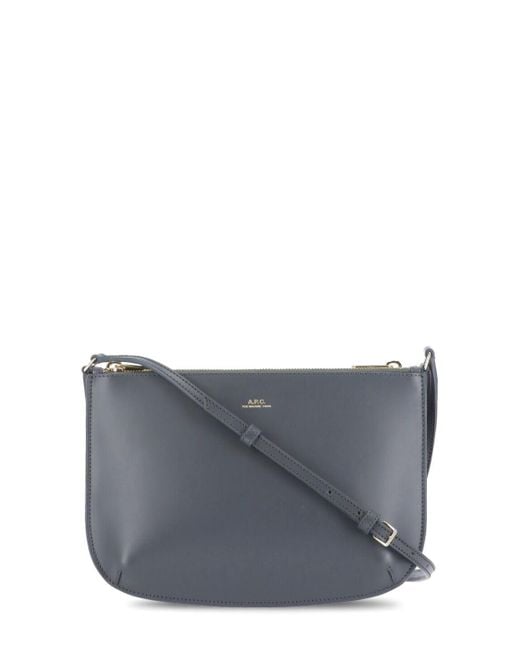 A.P.C. Leather Sarah Crossbody Bag in Steel Grey (Gray) Save 11 Lyst