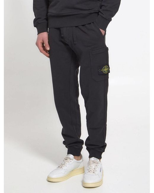 Stone Island Black Trousers for men