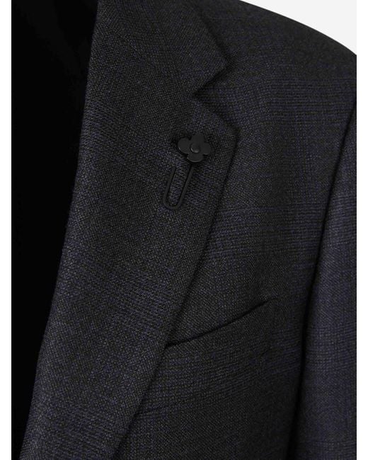 Lardini Blue Straight Closure Suit for men