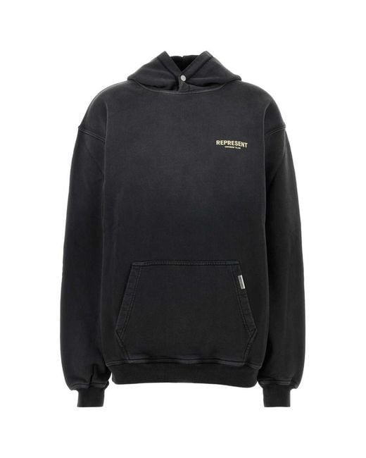 Represent Black Charcoal Cotton Owners Club Sweatshirt