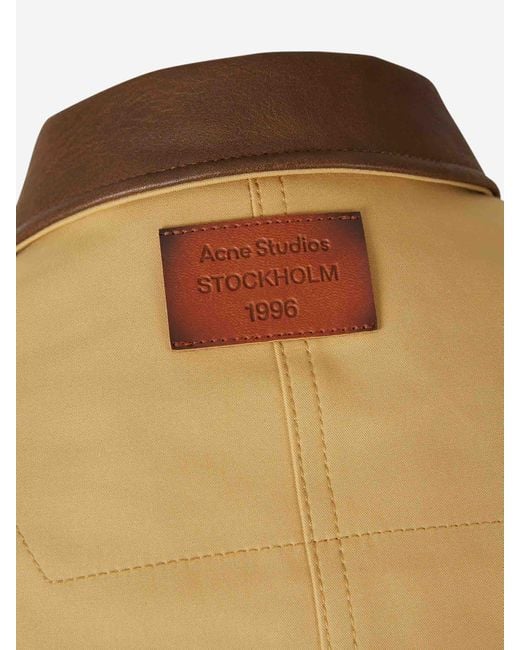 Acne Metallic Long Wool Coat for men