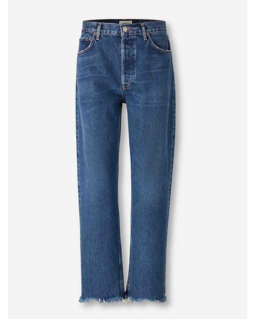 Agolde Blue 90's Straight Jeans