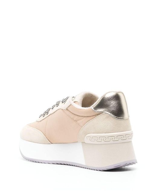 Liu Jo Green Low Flash Dreamy Sneakers With Glitter And Suede Panels