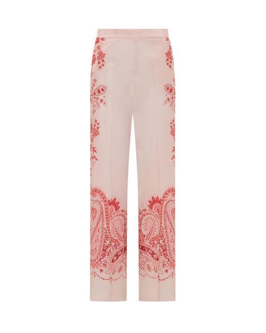 Etro Pink Fiori Trousers