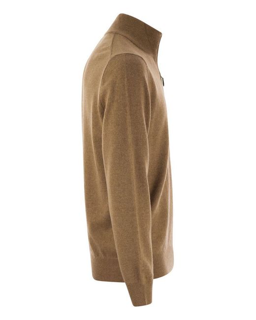 Polo Ralph Lauren Brown Wool Pullover With Half Zip for men