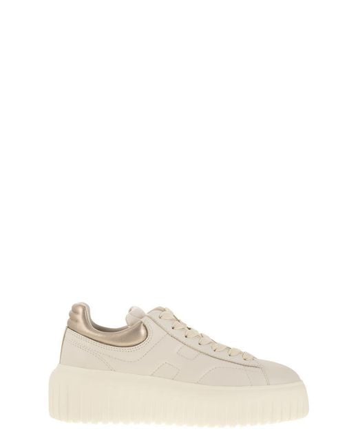 Hogan Natural H-Stripes Leather Trainers