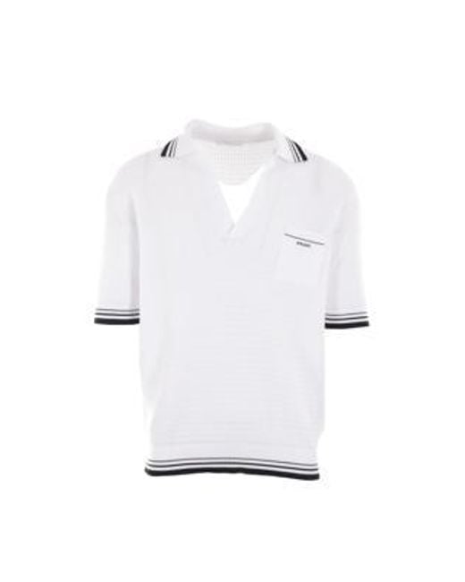 Prada White T-shirts And Polos for men