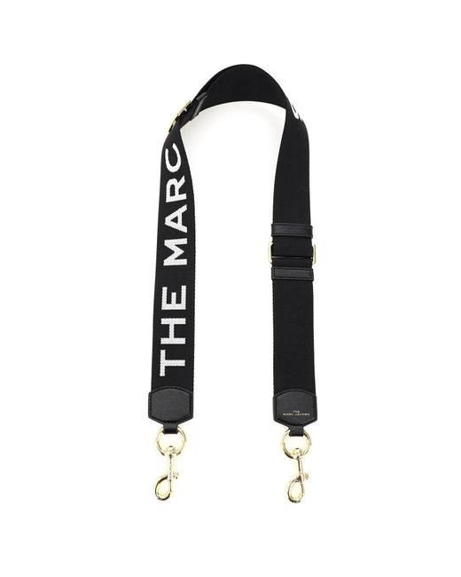 Marc Jacobs Leather The Logo Webbing Strap in Black | Lyst Canada
