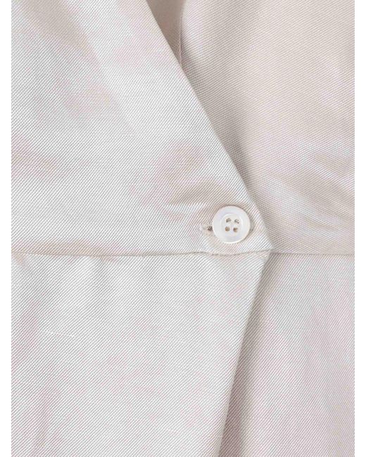 Peserico Natural Maxi Linen Jumpsuit