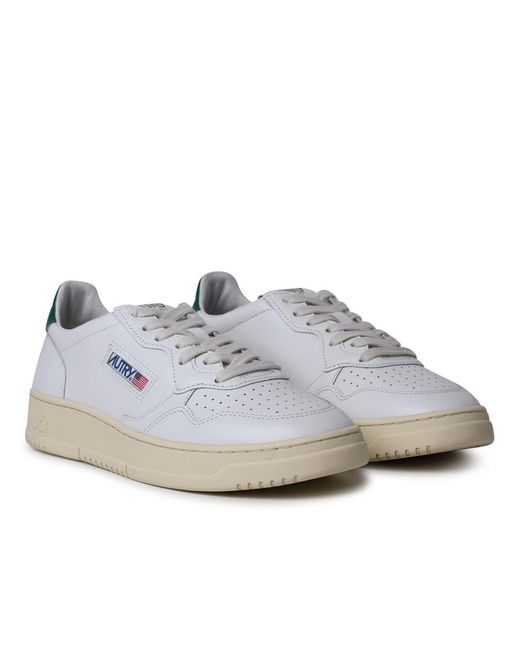 Autry Gray White Leather Medalist Sneakers for men