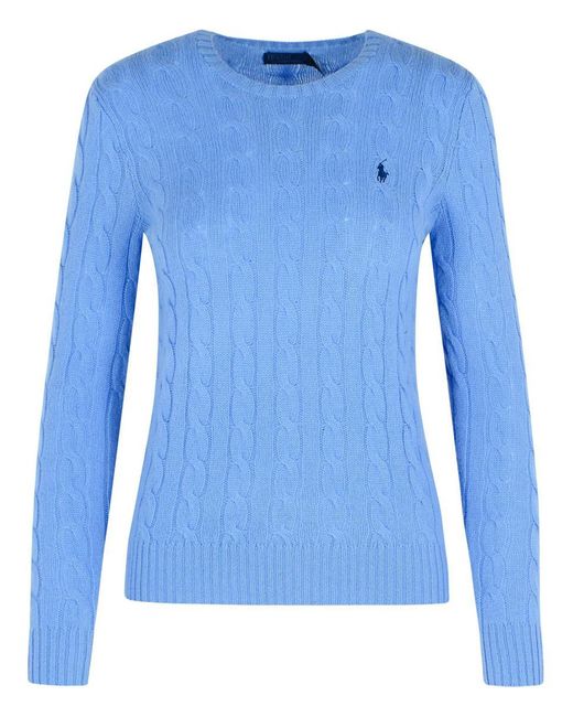 Polo Ralph Lauren Blue Light Cashmere Blend Sweater