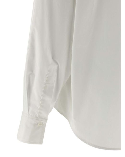 Nude White Bat Sleeve Shirt