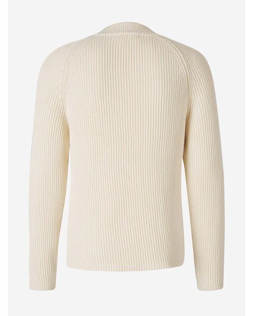 AMI White Ami Paris Cable Knit Sweater for men