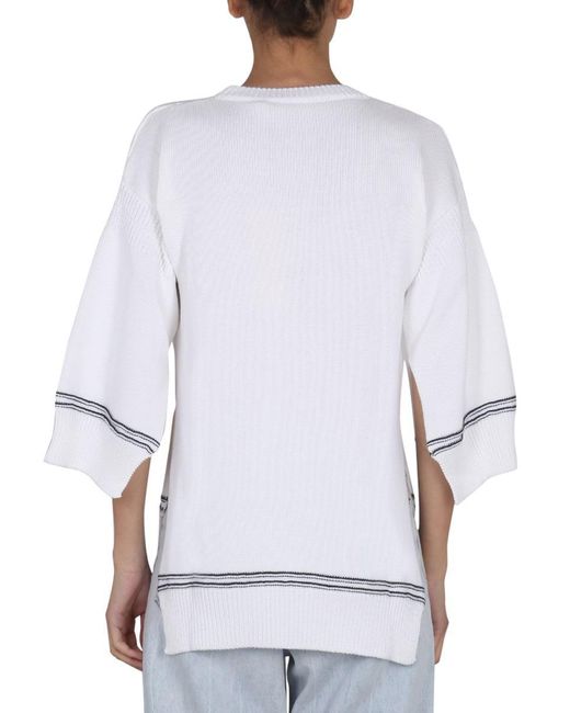 Marni White Jersey With Logo