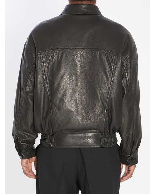 Saint Laurent Gray Balloon Bomber Jacket for men