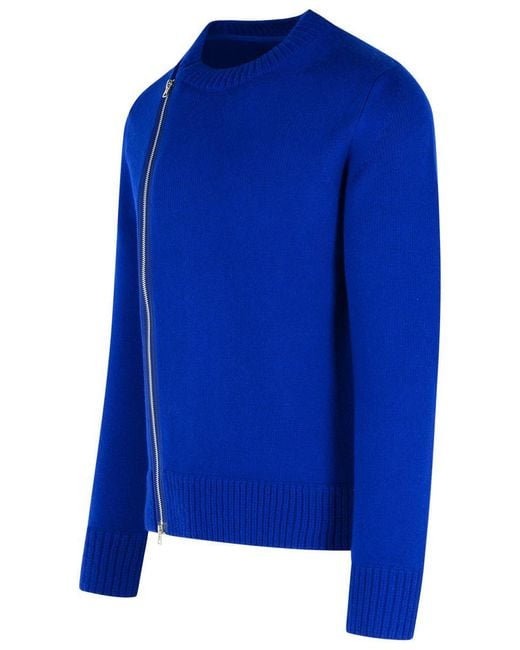 Sacai Blue Wool Sweater for men