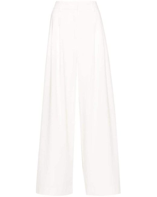 REMAIN Birger Christensen White Wide Pants With Pleats