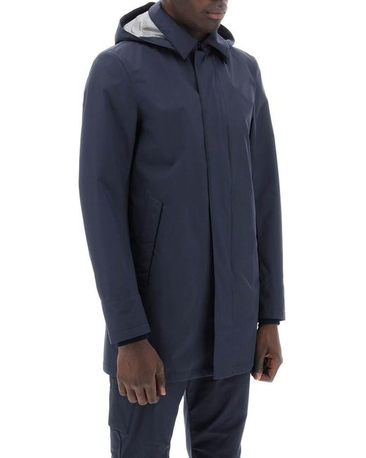 Herno Blue Laminar Laminar Carcoat for men