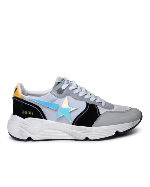 Golden Goose Deluxe Brand Blue 'Running Sole' Leather Sneakers for men