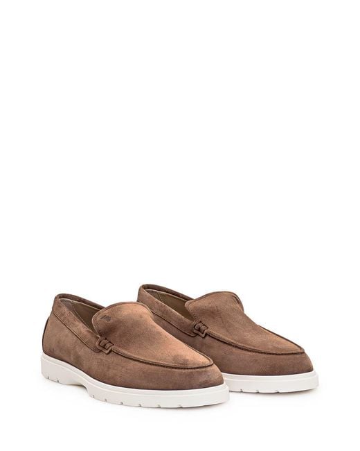 Tod's Brown Loafer Slipper In Leather for men