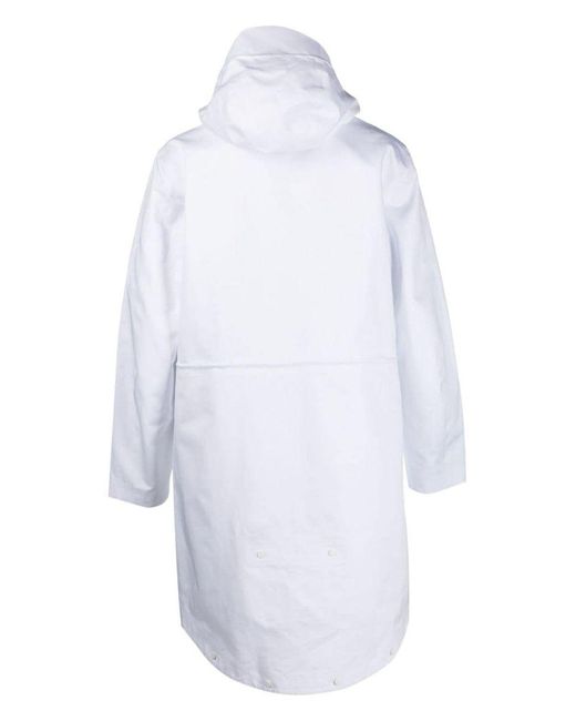 C P Company White Hoodie Parka for men